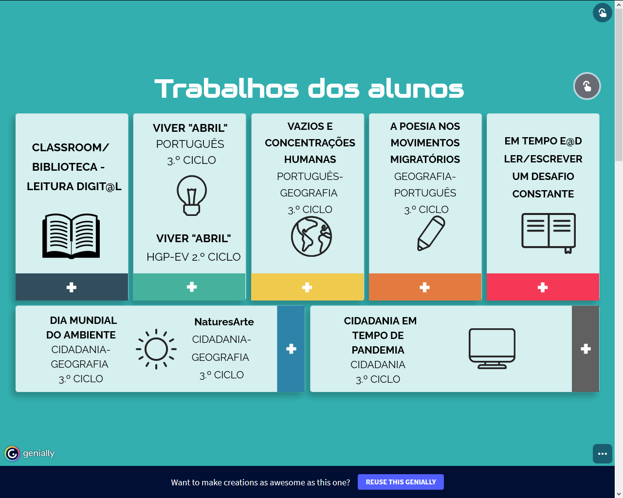 Biblioteca AE de Celeirós (Braga) - Leitura Digital - Trabalhos dos Alunos
