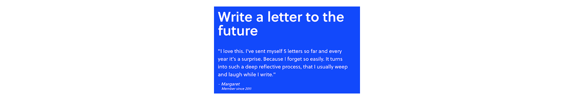 Imagem FutureMe: Write a letter to the future