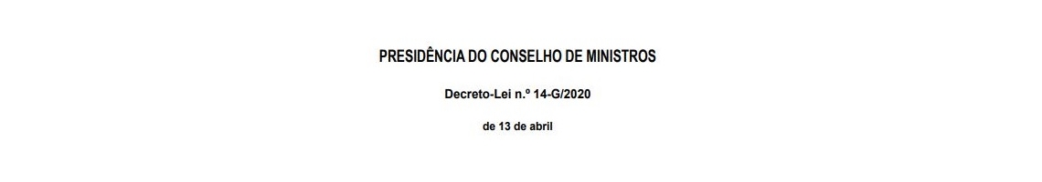 Decreto-Lei n.º 14-G/2020