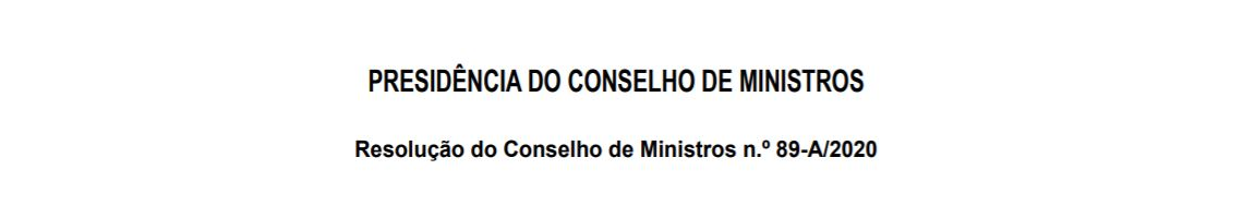 Resolução do Conselho de Ministros n.º 89-A/2020