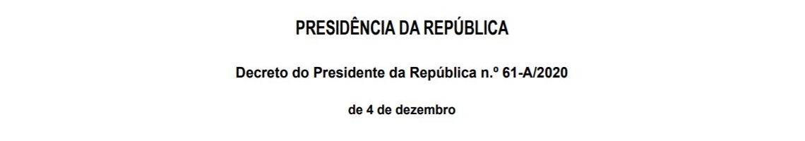 Decreto do Presidente da República n.º 61-A/2020