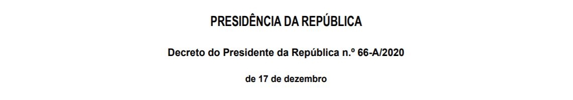 Decreto do Presidente da República n.º 66-A/2020