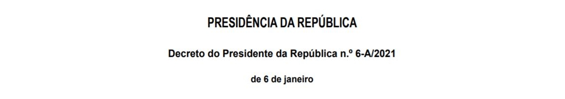 Decreto do Presidente da República n.º 6-A/2021