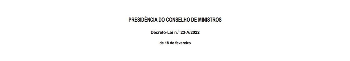 Decreto-Lei n.º 23-A/2022 