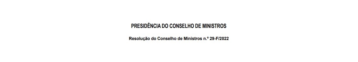 Resolução do Conselho de Ministros n.º 29-F/2022