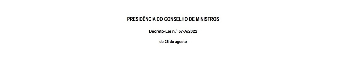 Decreto-Lei n.º 57-A/2022