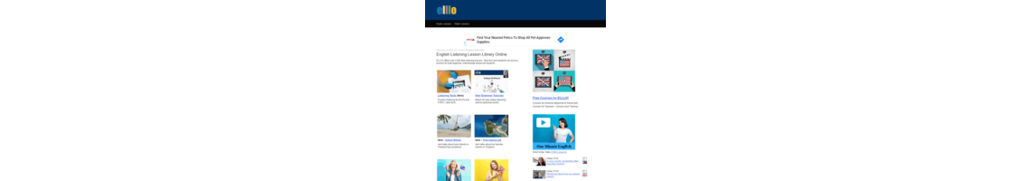 Imagem Elllo - English Listening Lesson Library Online