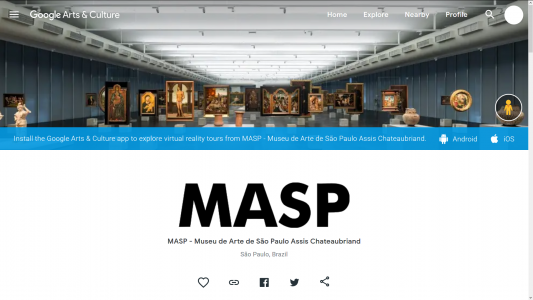 Museu de Arte de S. Paulo Assis Chateaubriand (Google Arts & Culture, Visita Virtual)