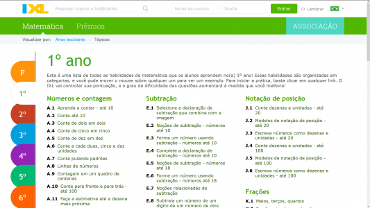 IXL  Prática de matemática