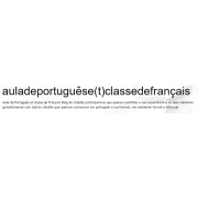 Aula de Português et classe de Français